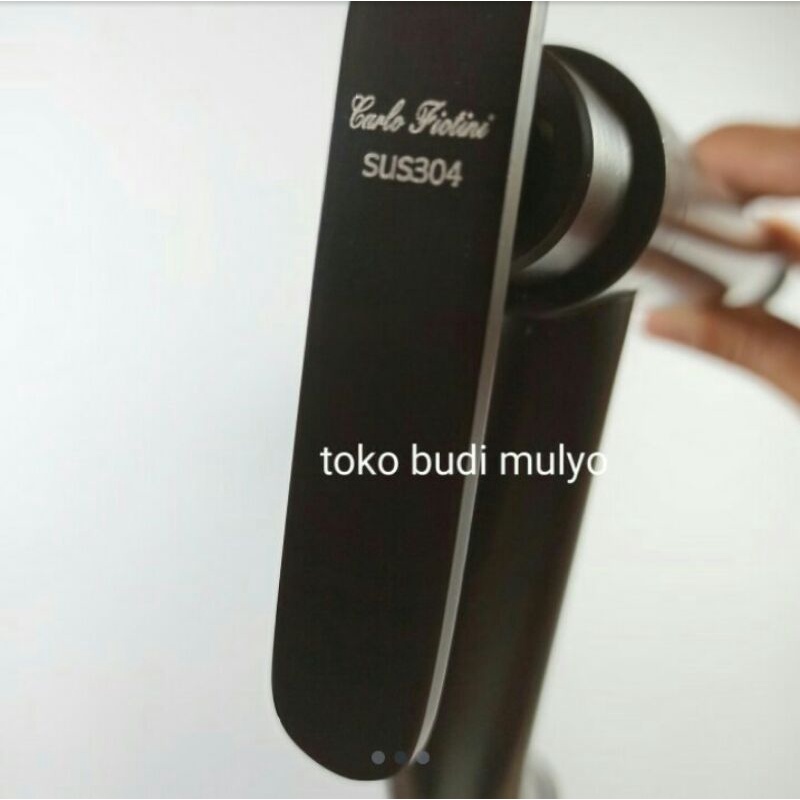 Kran Washtafel Bambu Hitam Panjang