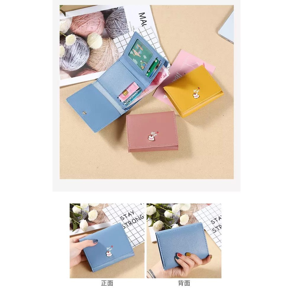 DOMPET LIPAT WANITA DOMPET PENDEK IMPORT DOMPET KARTU