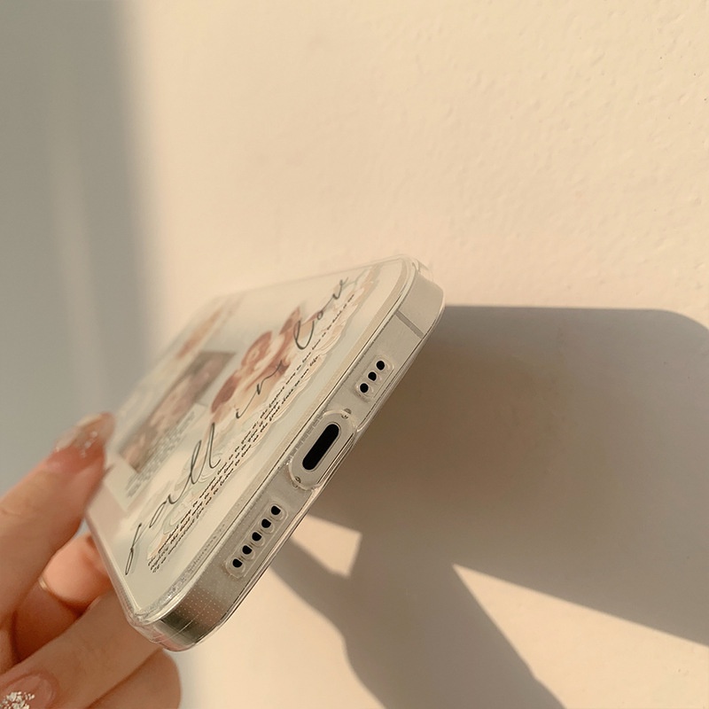 Soft Case Transparan Desain Mawar Malaikat Vintage Untuk Iphone 6 7 8 PLUS X XR XS 11 12 13 MINI PRO MAX SE 2020