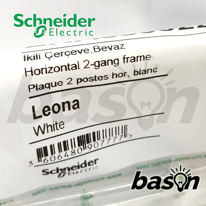 SCHNEIDER Leona Uni Frame 2 Gang Plate - Cover Plate 2 Modul - Frame Saklar Dobel / Double