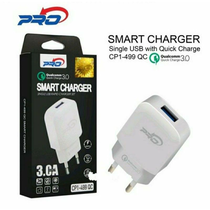 Pro Adaptor TC Travel Charger Batok CP1-499 QC Qualqomm 3.0 Fast Charging