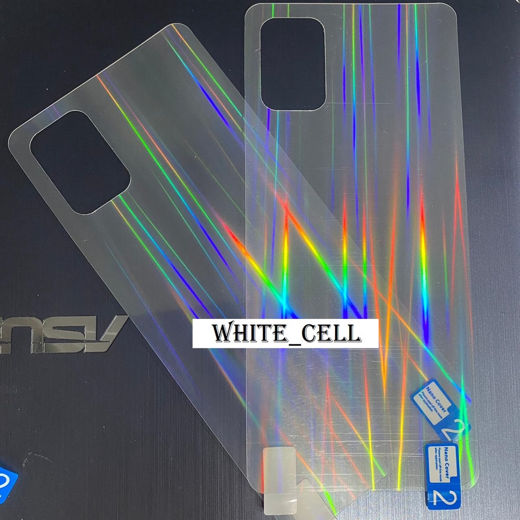 SAMSUNG A51 A71 BACK SKIN AURORA CLEAR GARSKIN ANTI GORES BELAKANG TRANSPARAN D2