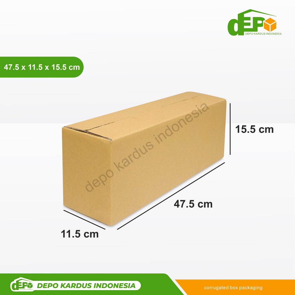 Depo Box 47,5x11,5x15,5 cm (KOI 1) Kardus/Karton/Polos/hampers/box normal