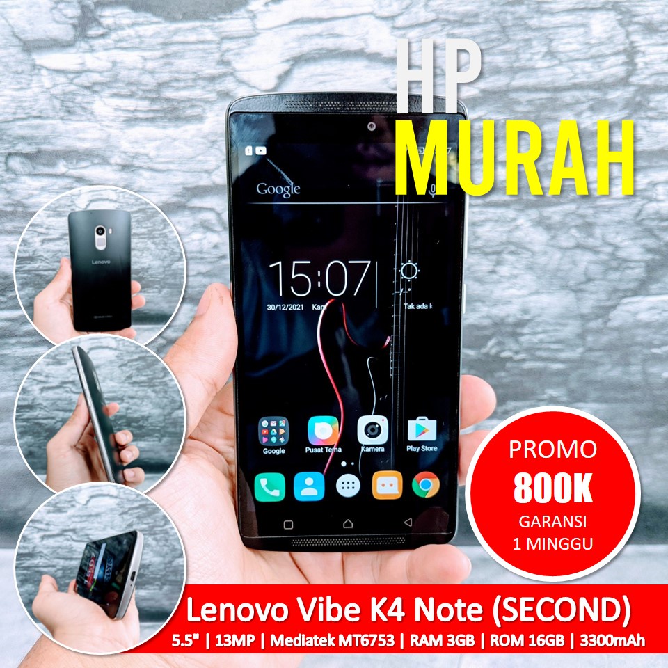 [Bisa COD] Lenovo Vibe K4 Note RAM 3GB ROM 16GB Second Original No Minus 