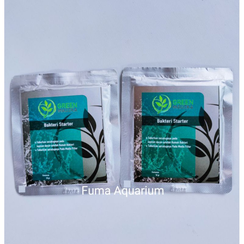 BAKTERI STARTER GREEN MAUZKA kemasan 18gr penjernih air akuarium Aquascape