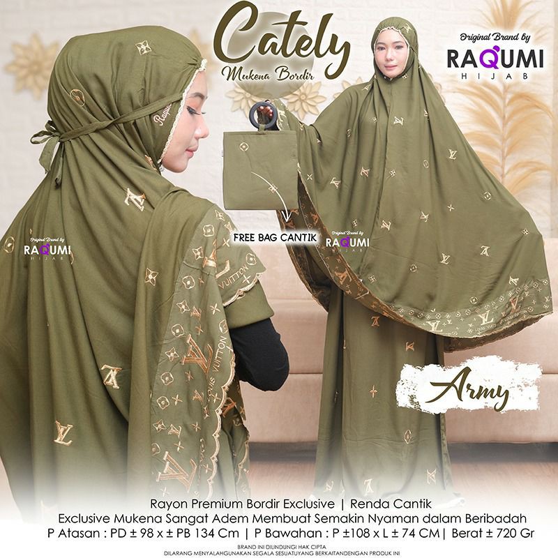 mukena bordir CATELY ORI RAQUMI HIJAB