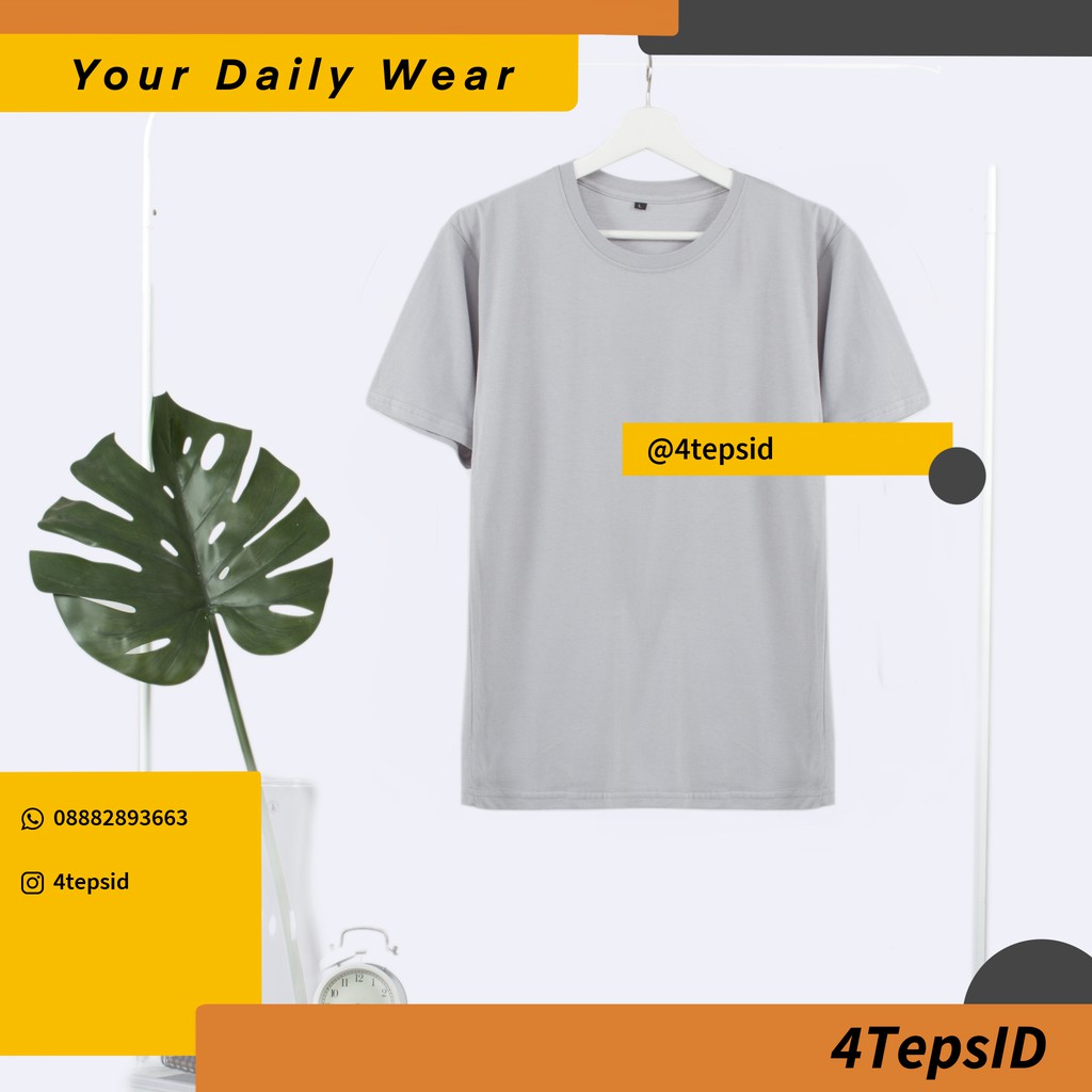 Kaos Polos Abu Muda 30s