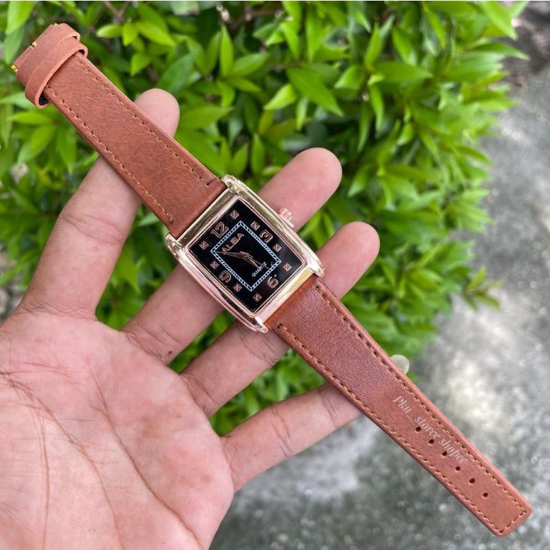 NEW✅JAM TANGAN WANITA STRAP KULIT TAHAN AIR_JAM TANGAN ALBA TERBARU_JAM TANGAN WANITA TAHAN AIR BAYAR DI TEMPAT_JAM TANGAN ANALOG SIMPLE_TERLAIS BAYAR DI TEMPAT