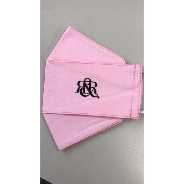 masker 3ply cotton headloop hijab pink