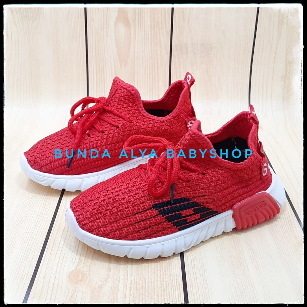 SALE Sepatu Anak Import Sekolah Cowok Cewek Sneakers MERAH Trendy Keren Nyaman Dipakai  Sepatu Anak Paud Unisex Size Lengkap