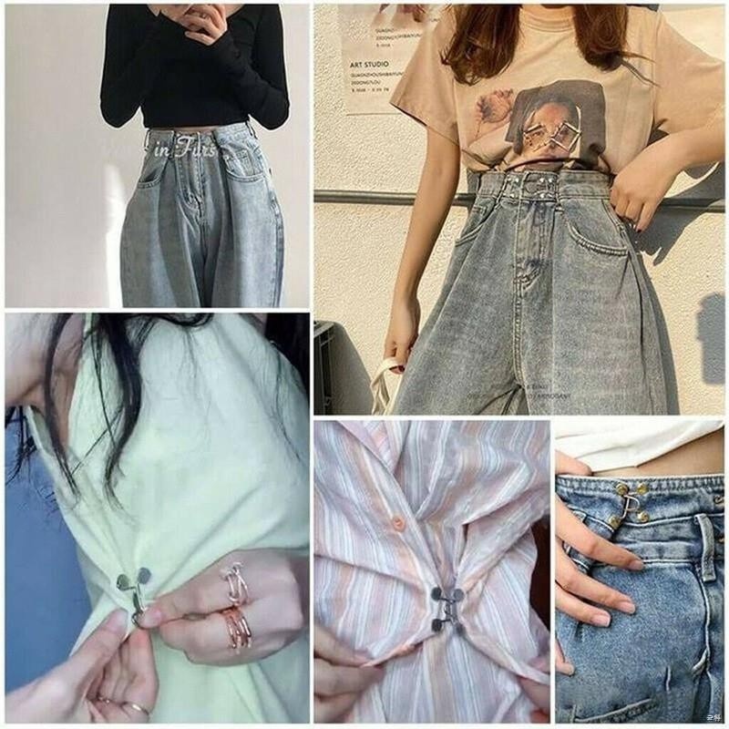 1 Set Alat Jahit Kancing Logam Extender Celana Jeans Dapat Disesuaikan Dapat Digunakan Kembali