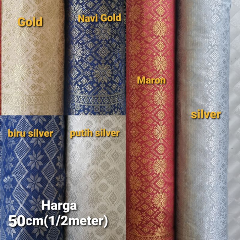 Songket palembang(harga per1/2 meter)/50cm