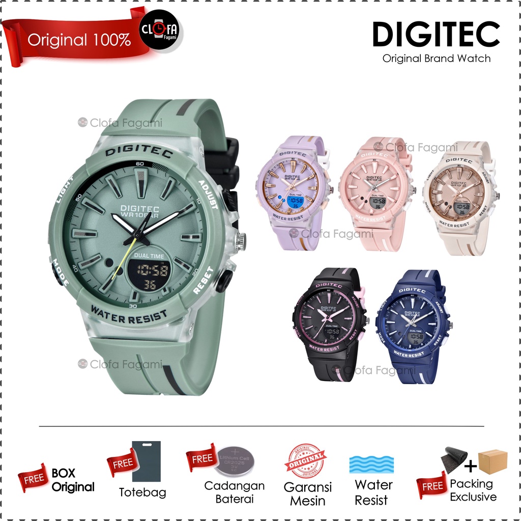 DIGITEC SQUAD /clofafagami/ JAM TANGAN ORIGINAL / JAM DIGITEC ORIGINAL / JAM TANGAN DIGITEC WANITA /