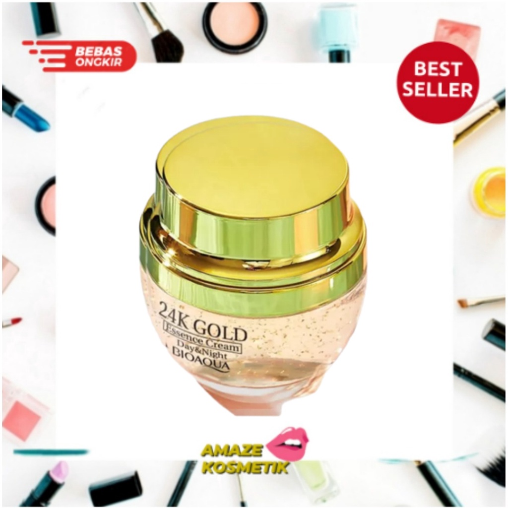 BIOAQUA 24K Gold Essence Cream 50g BPOM BARU !!