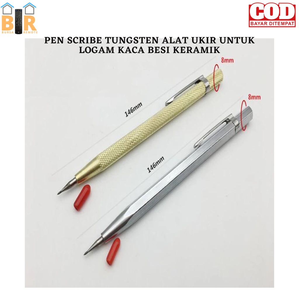 Pen scribe Berlian Pena GOLD Scriber Ujung Karbit Tungsten Carbide untuk Pena Tangan 6 Inch Alat Pengukir Kayu Logam Keramik Kaca