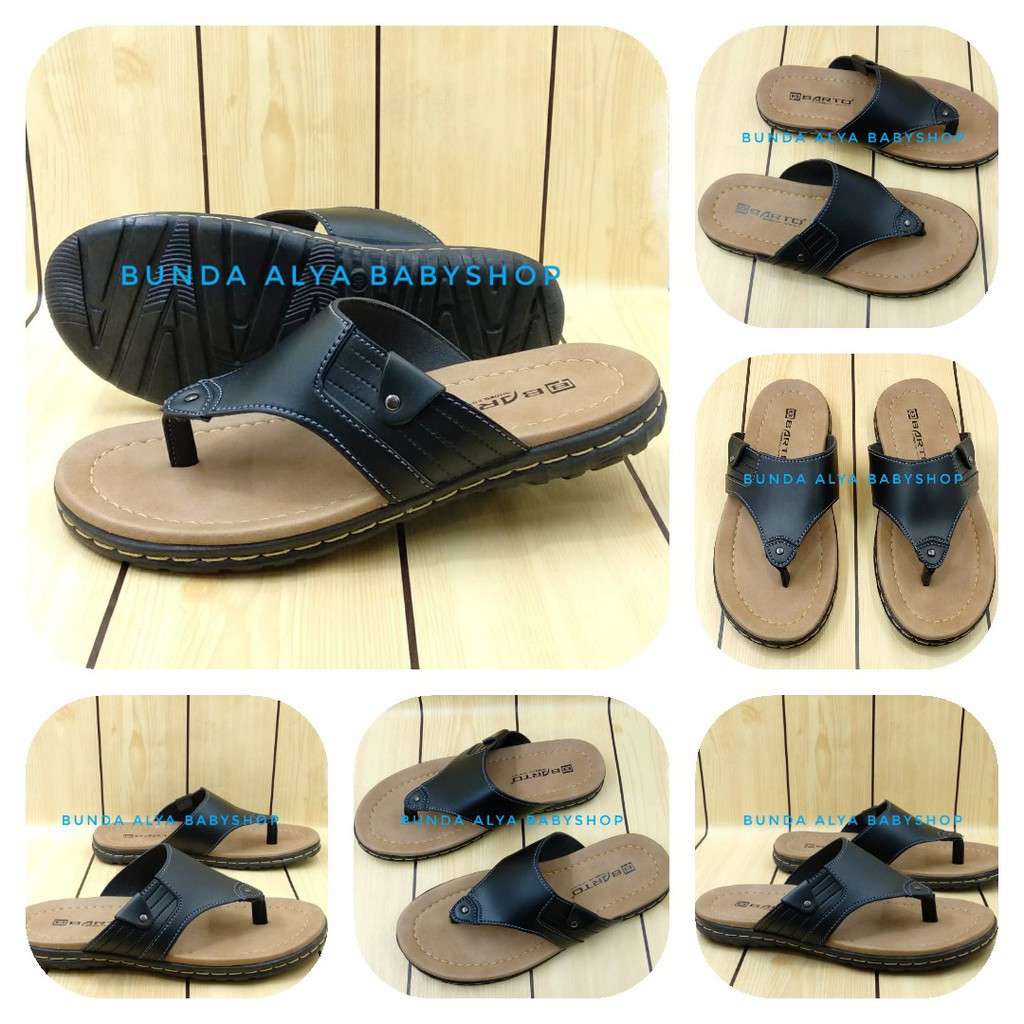 Sandal Pria Jepit Casual Ukuran 39 - 43 Simple Elegant - Sendal Jepit Cowok Polos HITAM Semi Formal