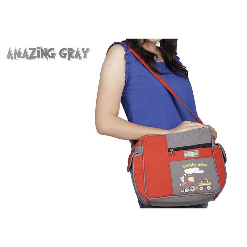 Snobby TPT 7901 Tas Bayi Medium Sedang Amazing Gray