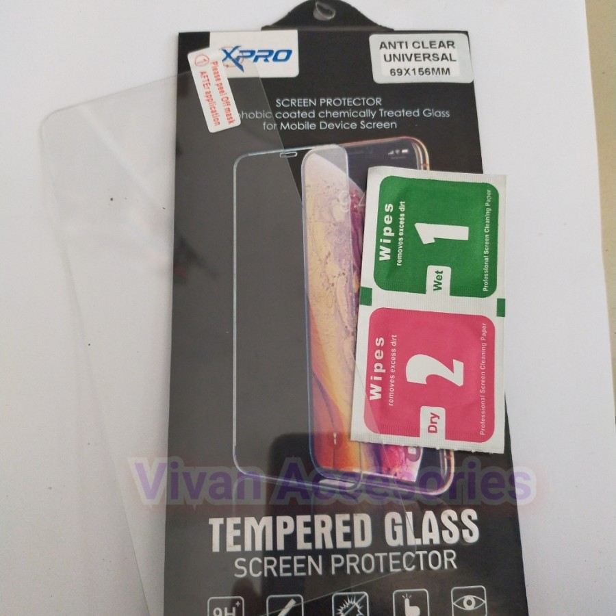 Tempered Glass/Anti Clear Universal(72x148MM)