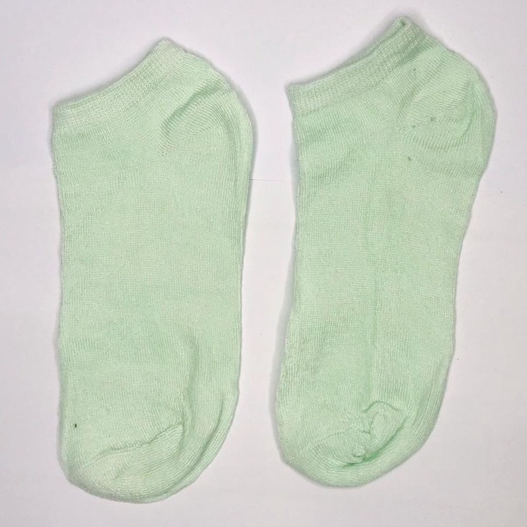 ⭐Bobastore⭐ R108 Kaos Kaki Polos Wanita KaosKaki Spandek Pendek Korea Murah Short Socks-MOTIF 1 HIJAU MUDA
