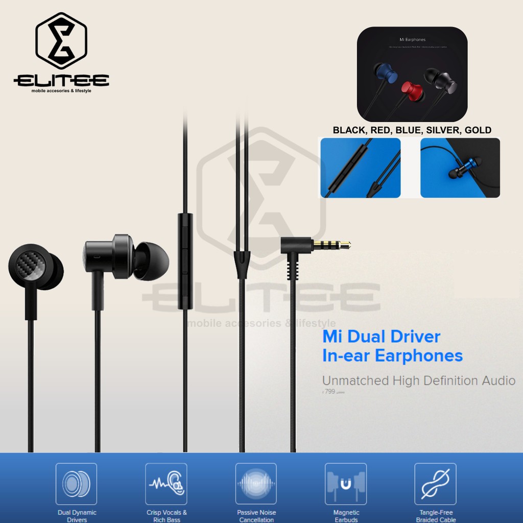 Headset Xiaomi Mi Earphones Basic Ultra Deep Bass With Mic