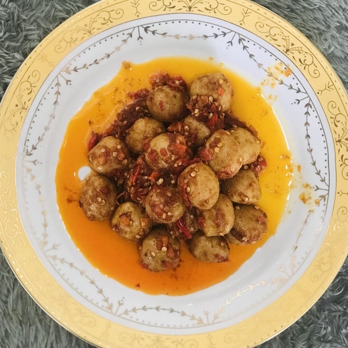 

Lauk Oseng Bakso Gongso Pedas by Rumah Oseng