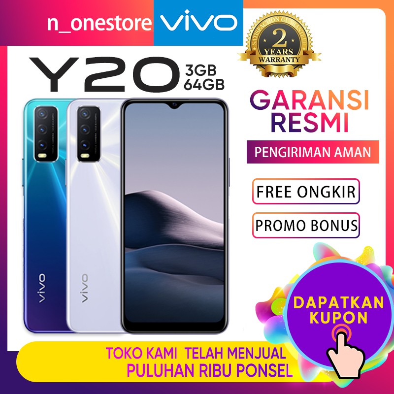 Vivo Y20 3GB/64GB hp murah Terbaru 2020 handphone murah