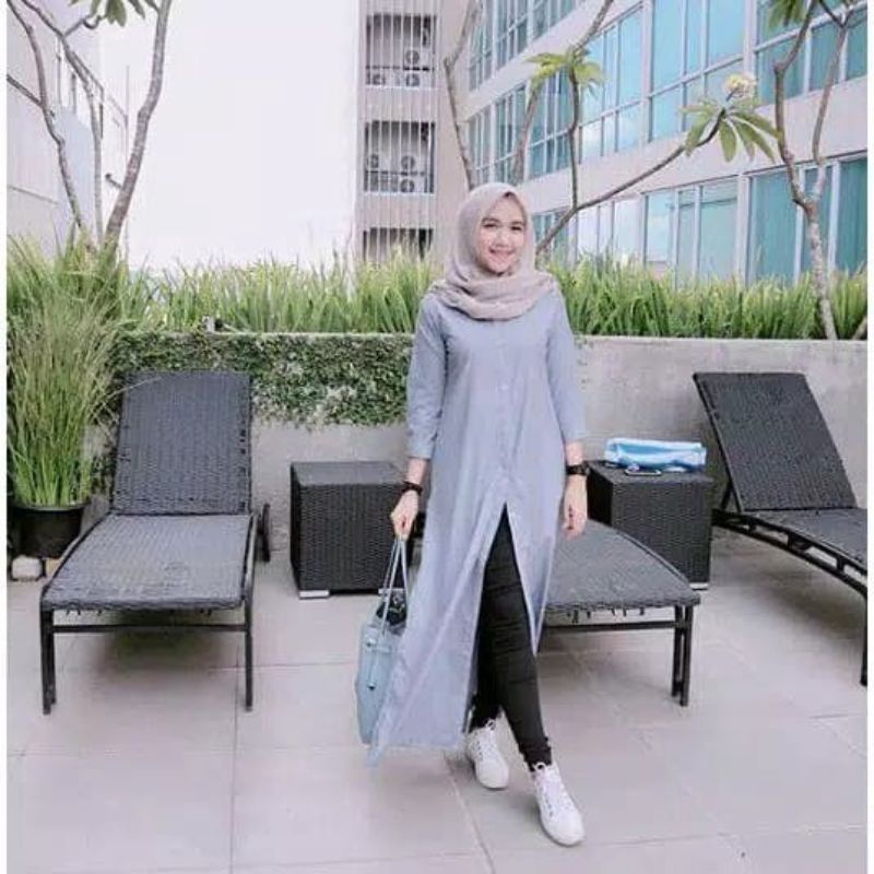 Maudy long tunik atasan wanita fashion muslim remaja