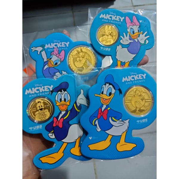 Logam mulia UBS thingold Donald duck series