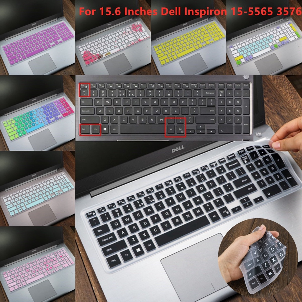 For 15.6 Inches Dell Inspiron 15-5565 3576  Soft Ultra-thin Silicone Laptop Keyboard Cover Protector