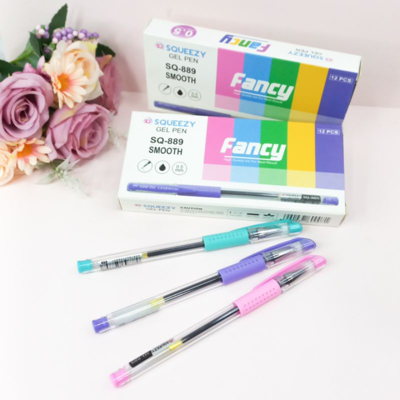 Ballpoint  Pen Squeezy Gel Pen Sq-889 Smooth Pulpen Fancy Kualitas