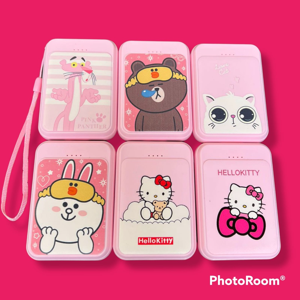 [CUTE RABBIT]POWERBANK MINI KARAKTER 2 USB KAPASITAS 10000MAH MOTIF KARTUN