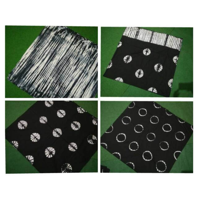 Kain shibori hitam kode 669