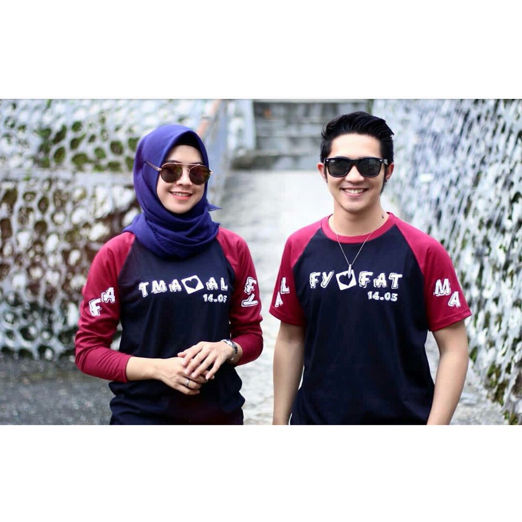 Kaos Couple Romantis Bisa Cetak Nama Baju Couple Unik Desain Terbaru