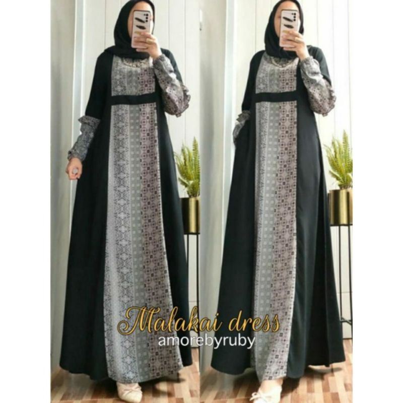 (BISA COD) Gamis Malakai dress Amorebyruby