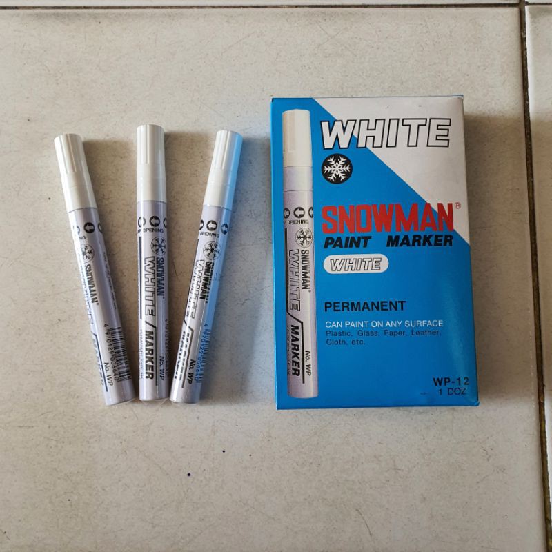 

Spidol Snowman Paint Marker Putih WP-12/ Extra Fine EFWP-12