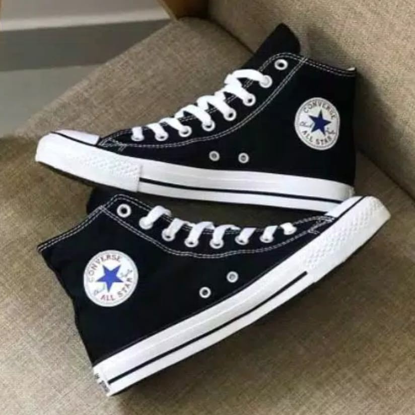 Sepatu Allstar Tinggi / Sepatu Convers Chuck Taylor Classic High / Sepatu sekolah hitam putih murah