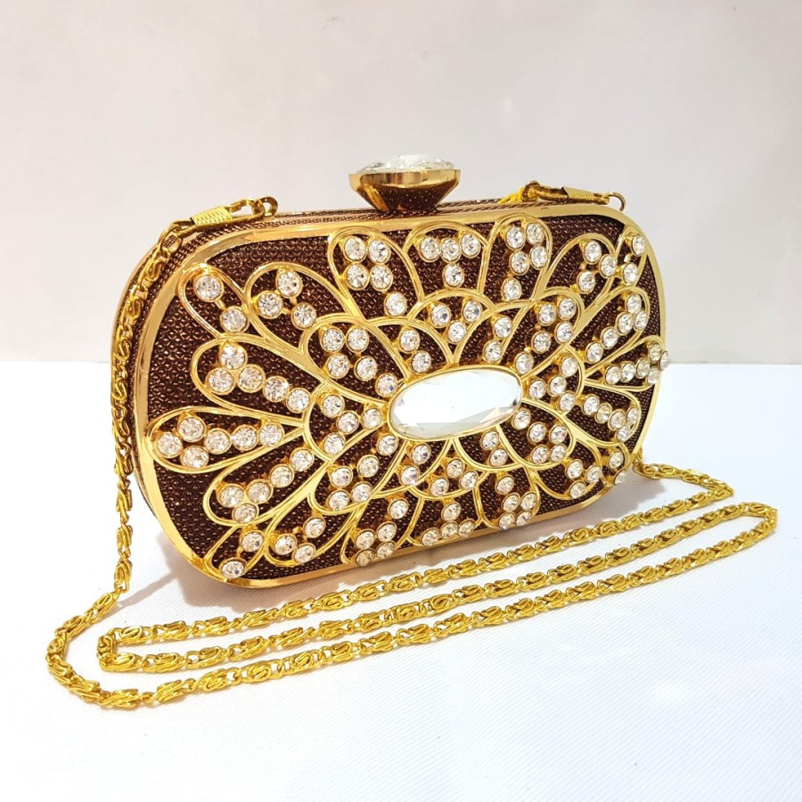 Clutch Pesta Kristal Swarovsky Berlian Tas Bling Kondangan