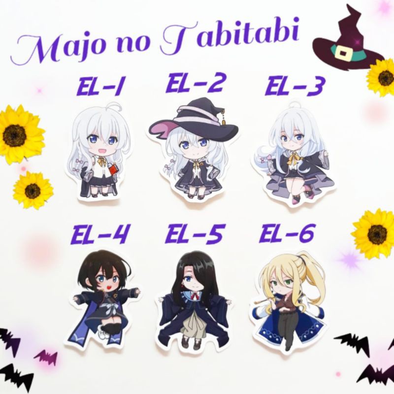 Sticker Anime Majo no Tabitabi 1 Wandering Witch The Journey of Elaina Merchandise