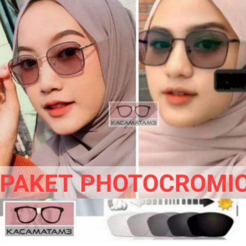 kacamata lensa photocromic antiradiasi boleh pilih yang blueray bisa normal minus plus cilinder tergantung permintaan sampai minus 5 cyl 2 harga masih sama tulis saja pesanan kaka di catatan saat order free box lap cairan pembersih kode 6639size 52-18-138