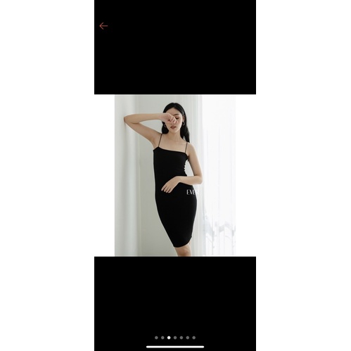 preloved evertops spagetthi dress black