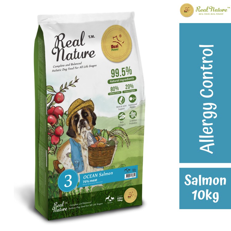 

RealPower - Real Nature Dog Food - Allergy Control - Salmon 10kg | Makanan Anjing Holistic