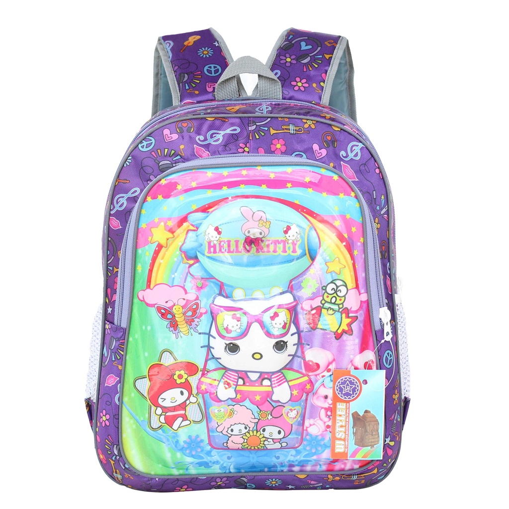 Ransel Anak Sekolah Cewek Cowok Ransel LED Lampu Nyala Karakter Motif Kartun PAUD Playgroup TK Lucu