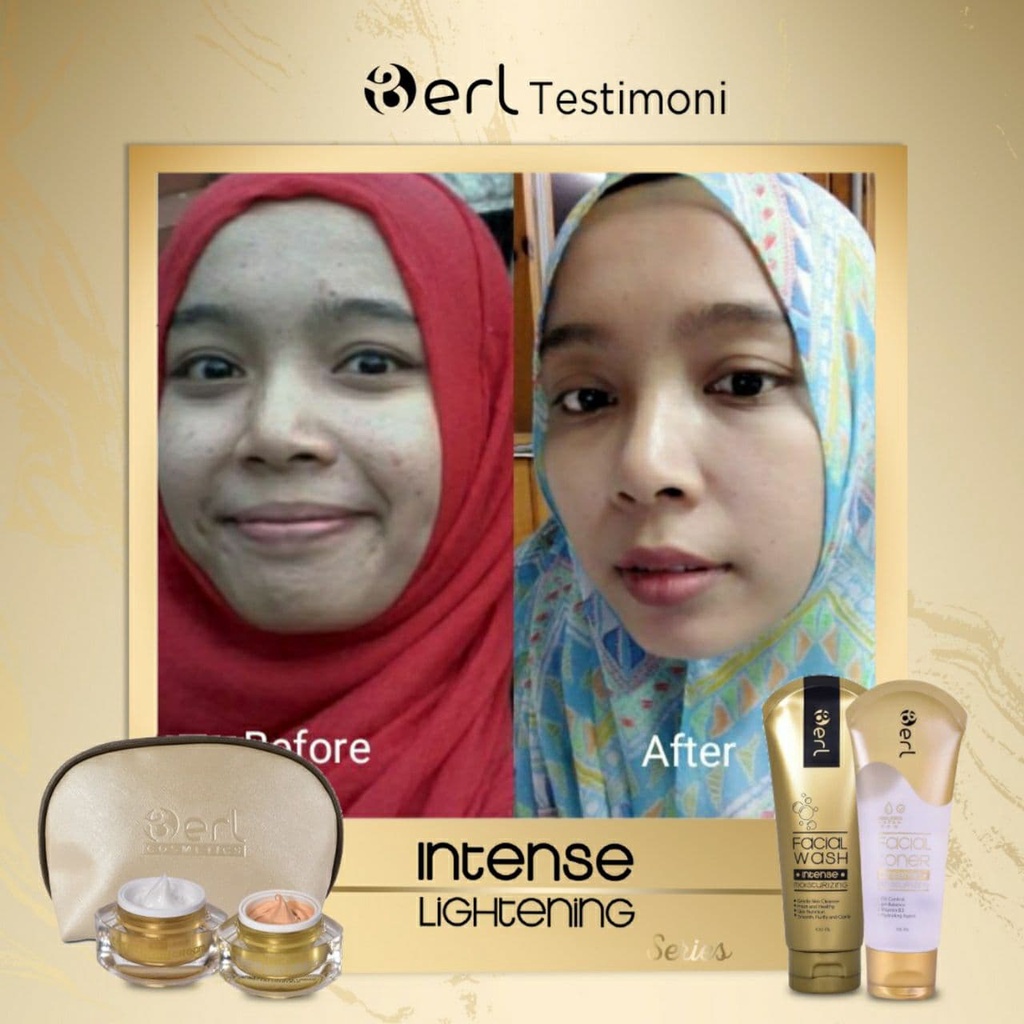 PAKET INTENSE LIGHTENING B ERL | B erl Cosmetics | Cream Wajah | Cream Glowing | Paket Skincare | B 