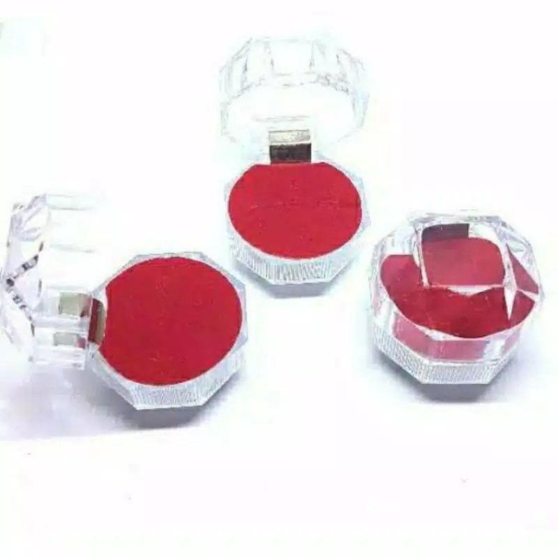 Box Cincin Tempat Cincin Mika Bening Mewah  COD