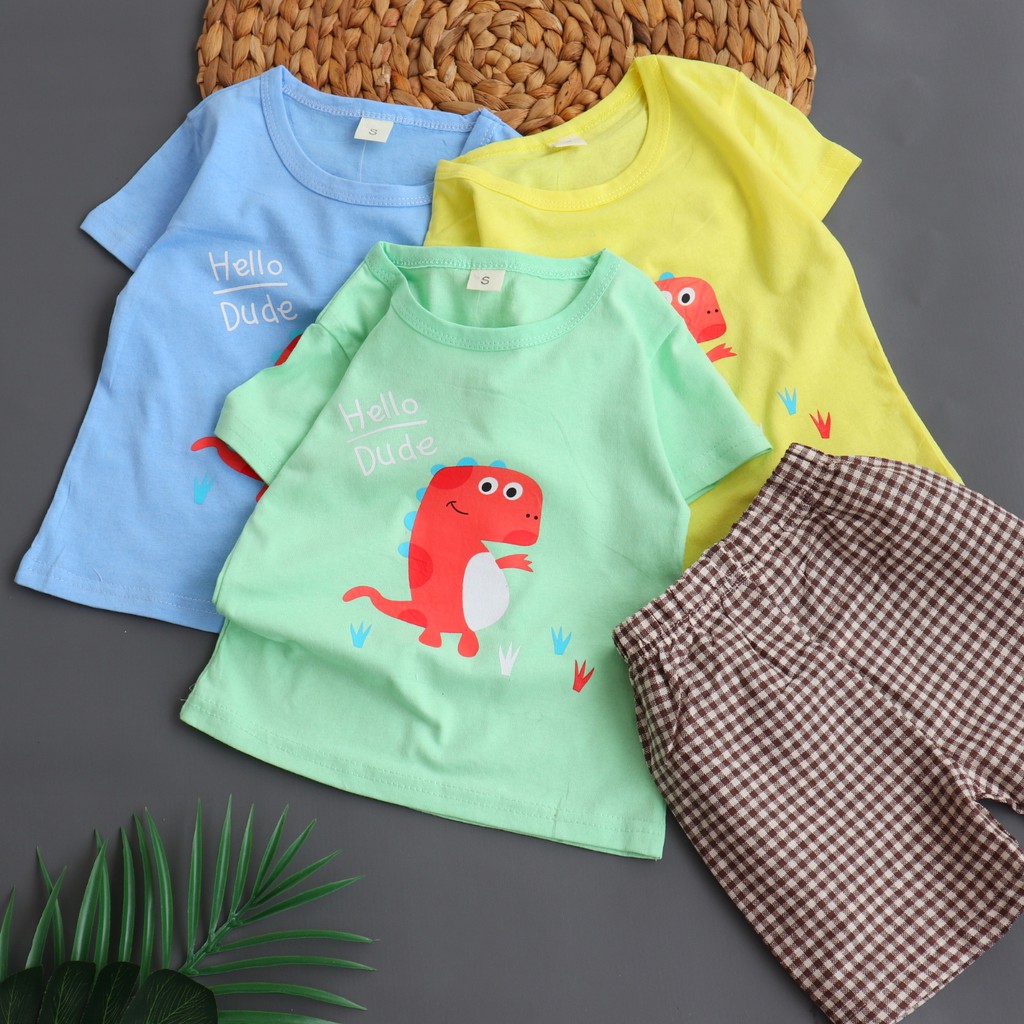 Nuna Store Motif Hello Dude / Setelan IMPORT Baju Celana Perempuan anak usia 0 - 2,5 Tahun