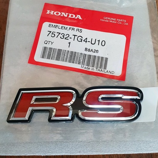 Emblem Logo Sticker RS Gril Grill Depan Honda Brio RS Facelift 2016 2017 2018 Original terpercaya