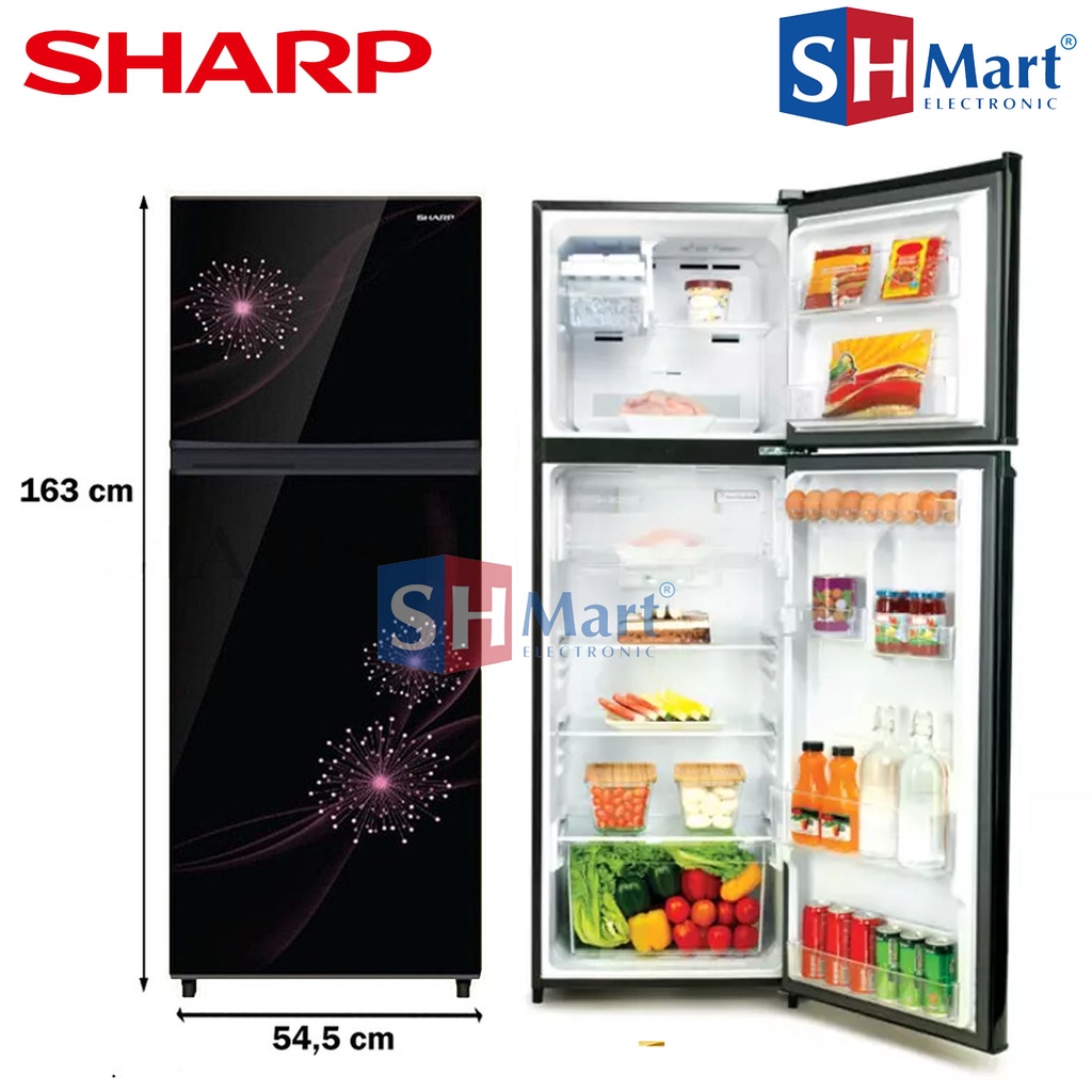 KULKAS SHARP 2 PINTU JUMBO SJ-317MG KAPASITAS 237 LITER SJ317 MG GARANSI RESMI (MEDAN)