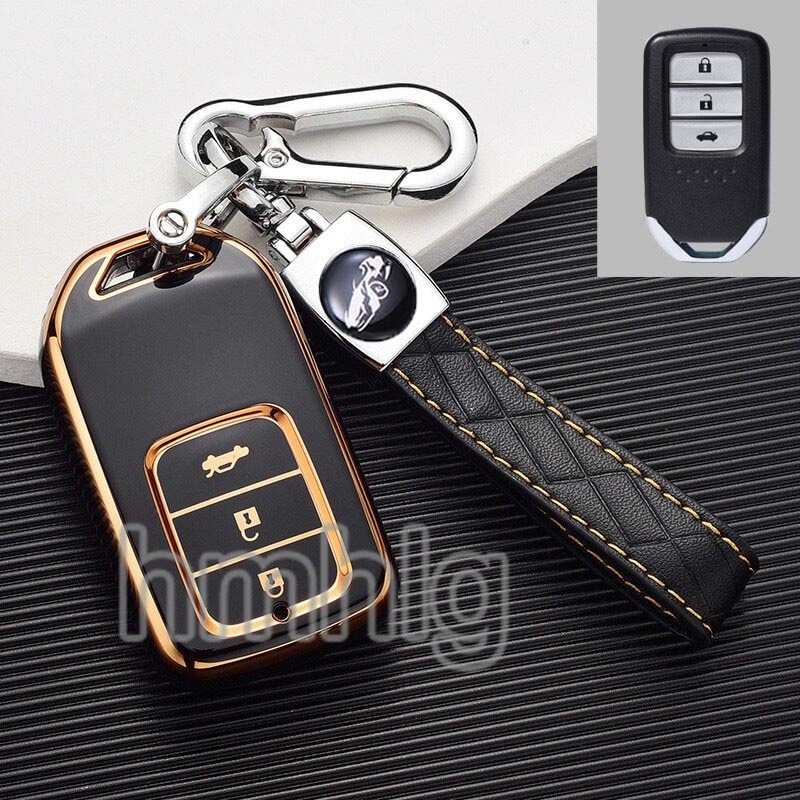 Casing Kunci Mobil Keyless Entry Bahan TPU Untuk Honda City / Accord / HRV / CRV 2014-2022