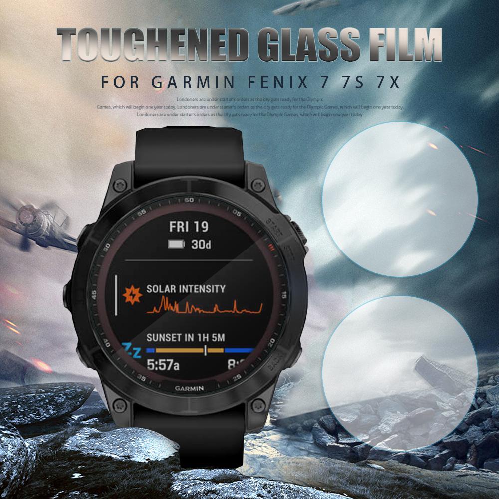 POPULAR Populer1/2/3pcs Film Pelindung Anti Gores Sidik Jari Tahan Benturan Tempered Glass Untuk Garmin Fenix7 7S 7X