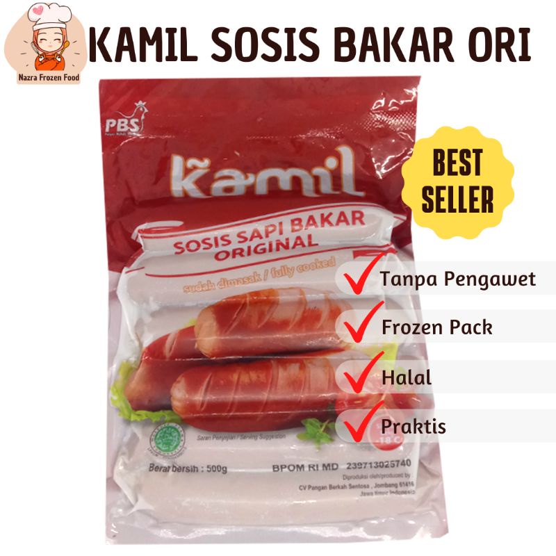 

KAMIL Sosis Bakar Ori Jumbo 500gr Isi 6 Sosis Sapi Bakar Original